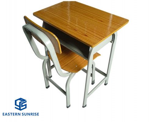 Metal-wood Student Table Chair Set