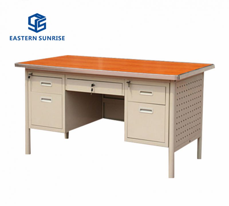 Classic MDF Topper Office Table with 5 Drawers