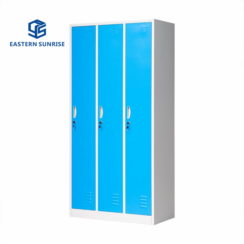 3 Door Metal Wardrobe Storage Cabinet