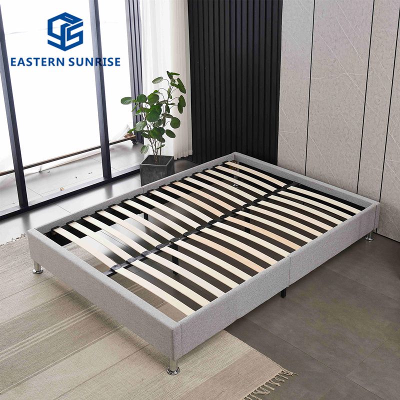 Leather Double Bed With Velvet Fabric
