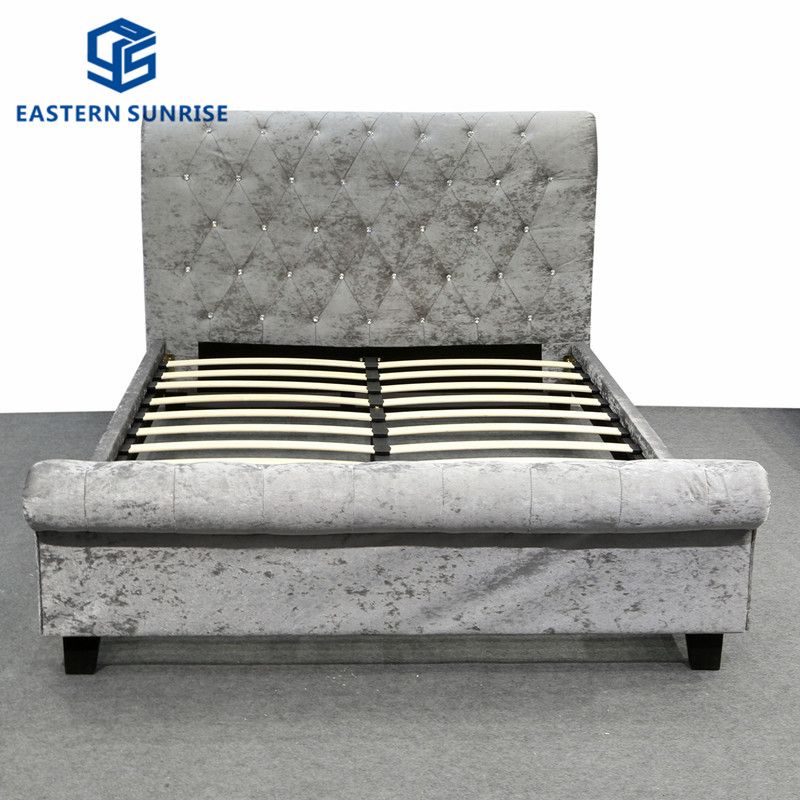 Queen King Size Leather Velvet Bed 